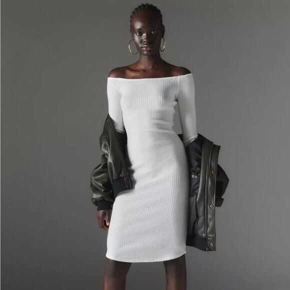 Urban Outfitters Dresses & Skirts - Urban Outfitters Silence + Noise Cookie Cozy Off The Shoulder Midi Dress L NWT